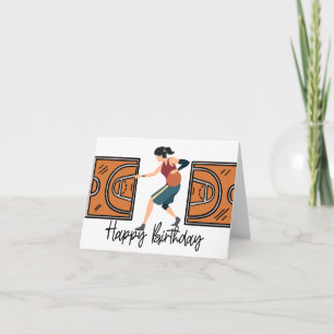 Basket-ball Carte d'anniversaire avec balle pour f