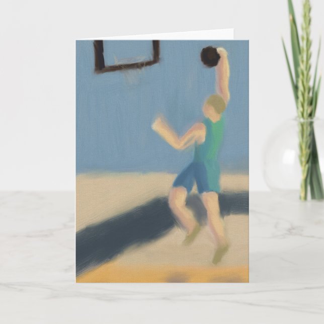 Basket-ball, carte de voeux (Devant)