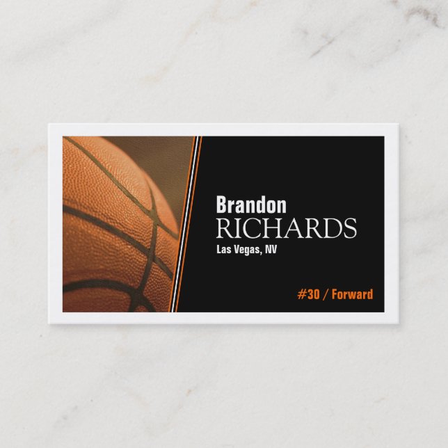 Basket-ball - cartes de visite (Devant)