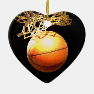 Basket-ball Coeur ornement de Noël
