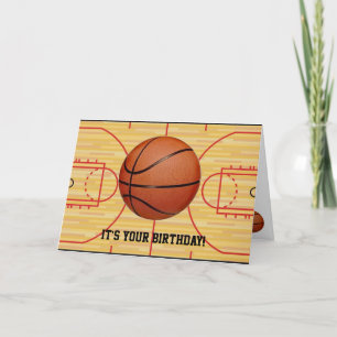 Basket-ball et conception de cour Carte d'annivers