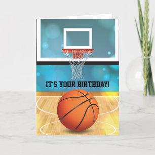 Basket-ball et conception de cour Carte d'annivers