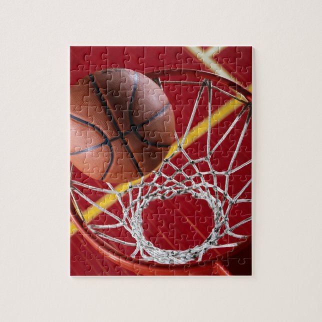 Basket-ball et puzzle photo Net (Vertical)