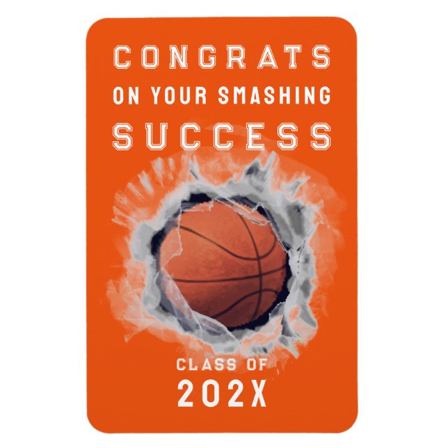 Basket-ball Joueur Félicitations Magnet (Vertical)