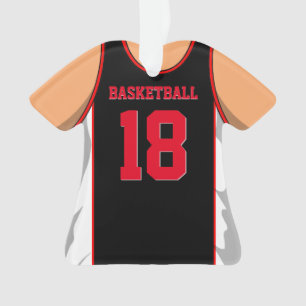Basket-ball noir et rouge