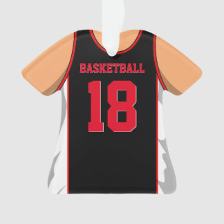 Basket-ball noir et rouge