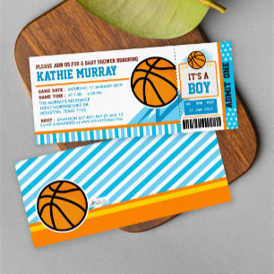 Basket-ball Pass Baby shower Invitation