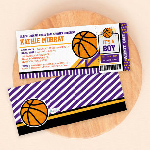 Basket-ball Pass Baby shower Invitation