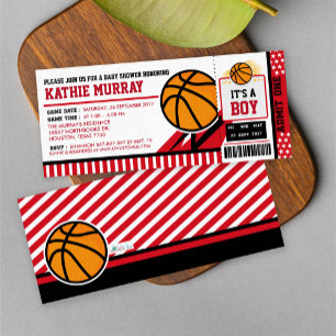 Basket-ball Pass Baby shower Invitation