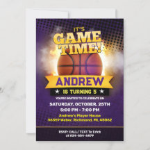 Basket-ball personnel Invitation anniversaire Spor