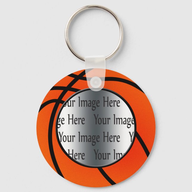 basket ball photo keychain (Front)