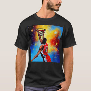 Basket Ball Player In Space T-Shirt