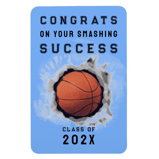 Basket-ball Senior Varsity Congrats Magnet (Vertical)