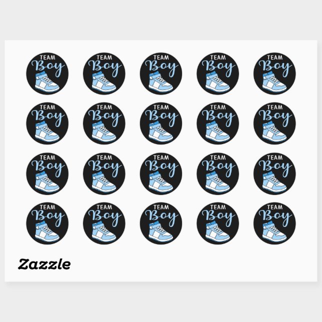 Basket Ball Team Garçon genre révéler Stickers (Feuille)