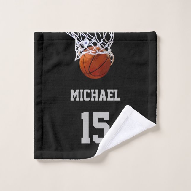 Basket-ball Votre nom (Gant de toilette)