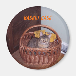 Basket Case Kitty Magnet