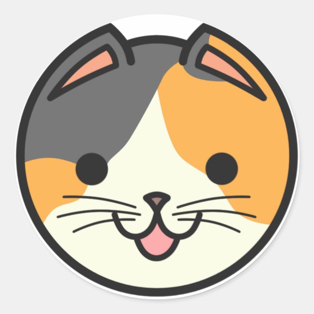 Basket Cats Calico Cat Sticker (Front)