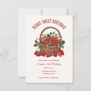 Basket de fraises Berry Sweet Invitation