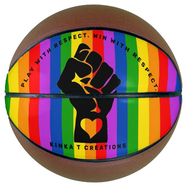 Basket Jouez Avec Respect. Gagnez Avec Respect. Ballon de (Devant)