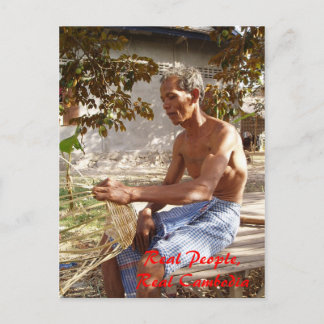 Basket maker in Prie Khmeang Village Postcard