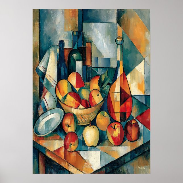 Basket of Apples – Reinterpretation Masterpiece Poster (Front)