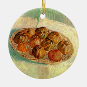 Basket of Apples to Pissarro by Vincent van Gogh Ceramic Ornament