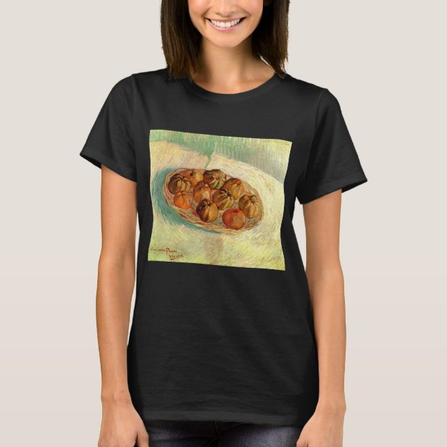 Basket of Apples to Pissarro by Vincent van Gogh T-Shirt (Front)