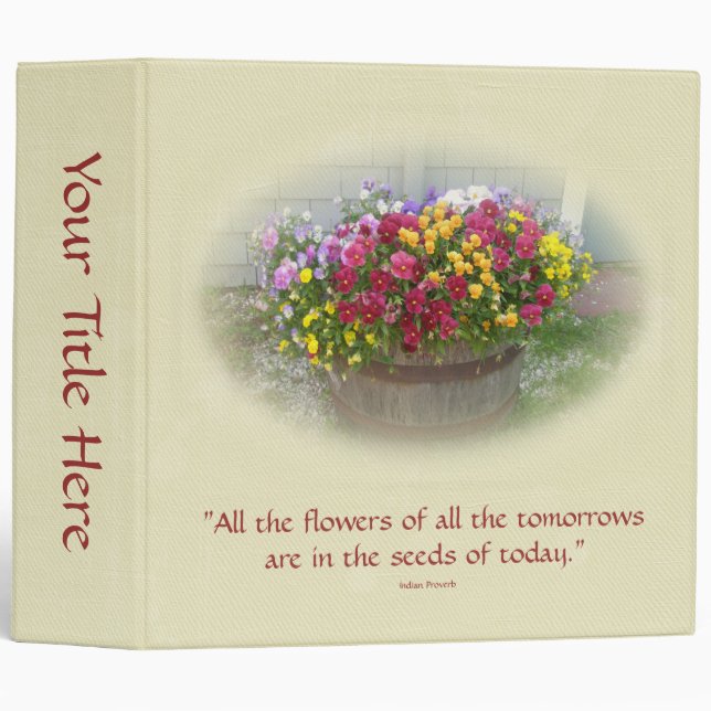 Basket of Blossoms Binder (Front/Spine)