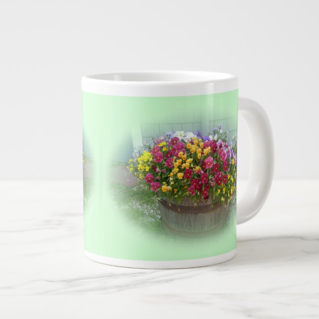 Basket of Blossoms Large Coffee Mug (Front Right)