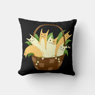 basket of cats pillow