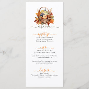 Basket of Cheer Festive Fall Celebration Themed Menu