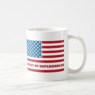 Basket of Deplorables American Flag Thin Line Coffee Mug
