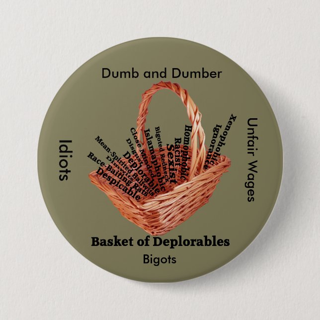 Basket of Deplorables Words Button (Front)