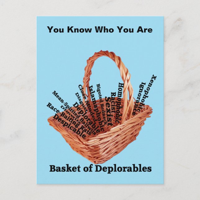 Basket of Deplorables Words Postcard (Front)