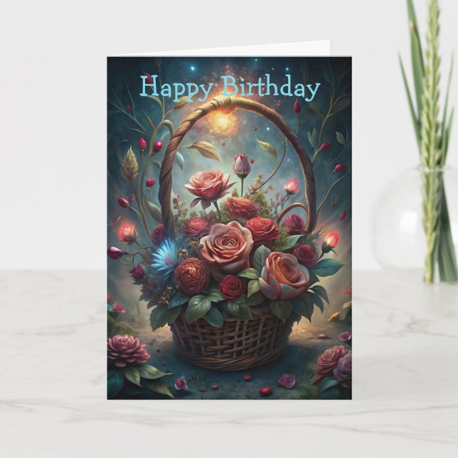 Basket of Flowers  Card (Front)