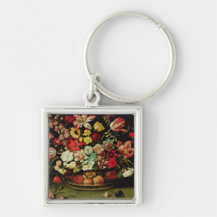 Basket of Flowers Keychain