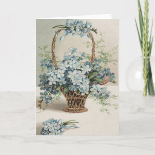 Basket of Forget-Me-Nots Mother's Day Card