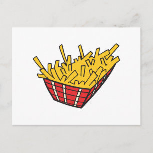 basket of french fries postcard