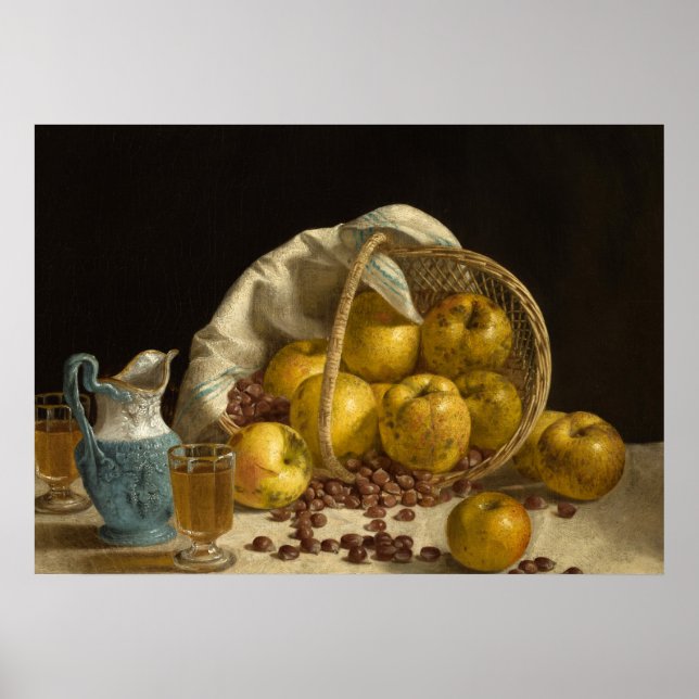 Basket of Fruit, 1857 by John Francis Poster (Front)