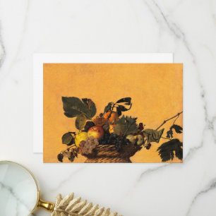 Basket of Fruit, Canestra di Frutta by Caravaggio Thank You Card