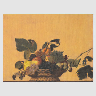 Basket of Fruit, Canestra di Frutta by Caravaggio Tissue Paper