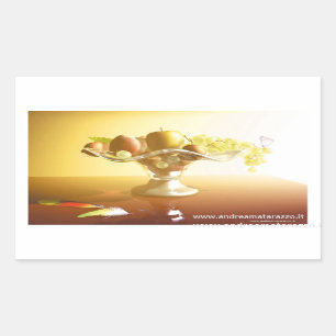 Basket of glass with fruits and batterfly    sticker