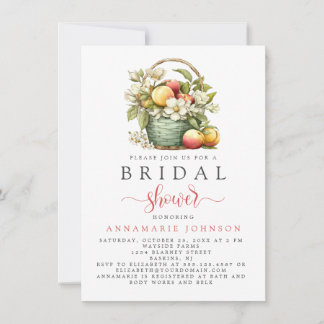 Basket of Peaches Bridal Shower | Invitation