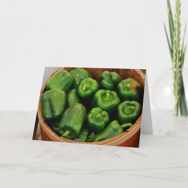 Basket Of Peppers Note Card (Front)