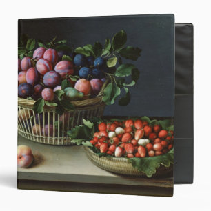 Basket of Plums and Basket of Strawberries, 1632 Binder