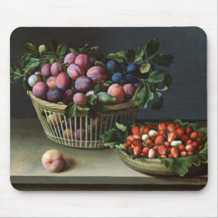 Basket of Plums and Basket of Strawberries, 1632 Mouse Pad