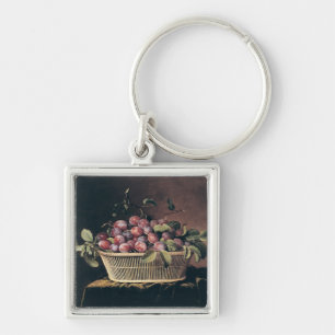 Basket of Plums Keychain