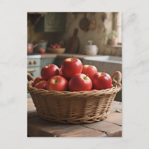 Basket of Red Apples Postcard