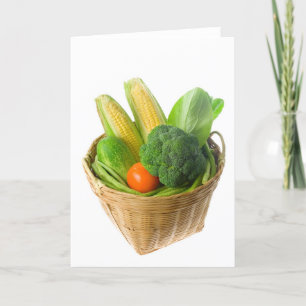 Basket of vegetables card