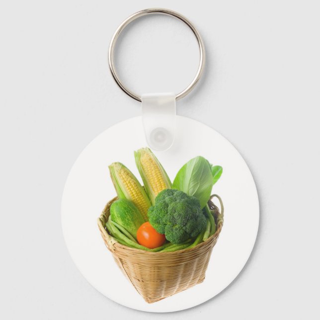 Basket of vegetables keychain (Front)